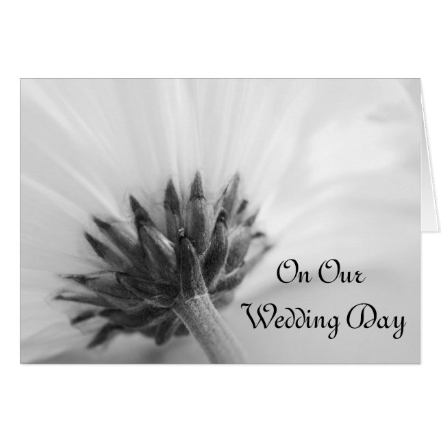 Black and White Daisy Wedding Day (Front Horizontal)