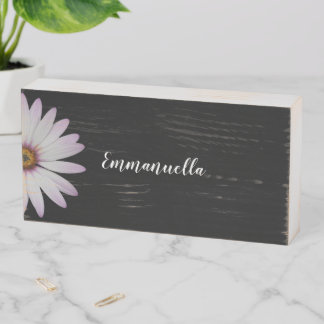 Black and White Daisy Wooden Box Sign