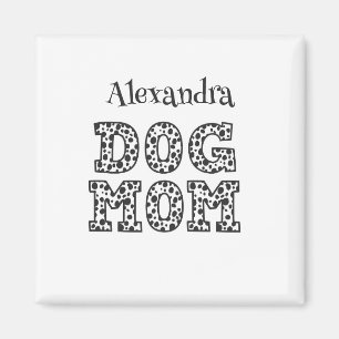 Black and White Dalmatian Dog Mom Magnet