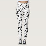 Black and White Dalmatian Print Leggings<br><div class="desc">Be bold in black and white! These modern trendy dalmatian animals print leggings are great for that pop of animal print. Look sophisticated in black and white with these fabulous dog spots leggings.</div>