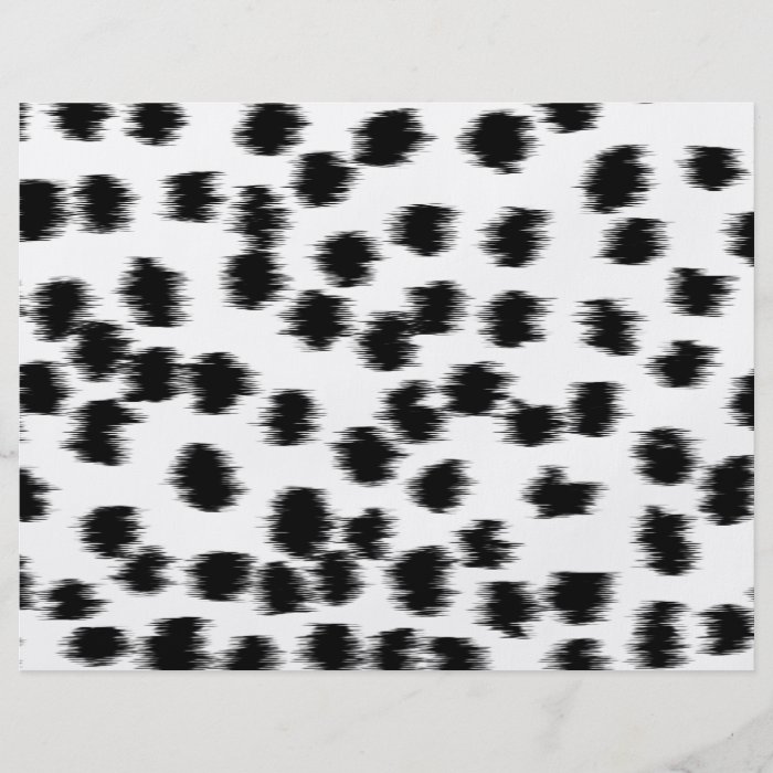 Black and White Dalmatian Print Pattern. Flyer Design