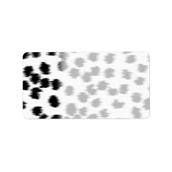 Black And White Dalmatian Print Pattern. Label by Graphics_By_Metarla at Zazzle