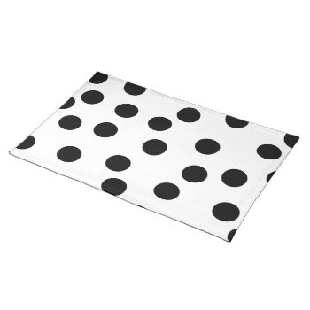 Black And White Dalmatian Spot Pattern. Cloth Placemat by Graphics_By_Metarla at Zazzle