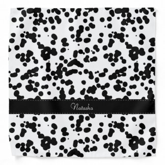 Black and White Dalmatian Spots Bandana