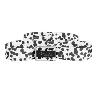 Black and White Dalmatian Spots Belt