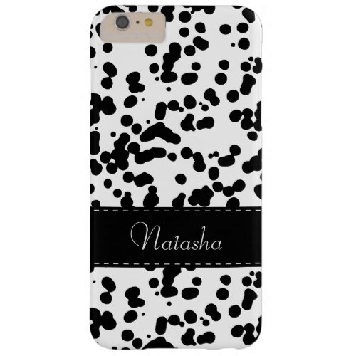 Black and White Dalmatian Spots Barely There iPhone 6 Plus Case