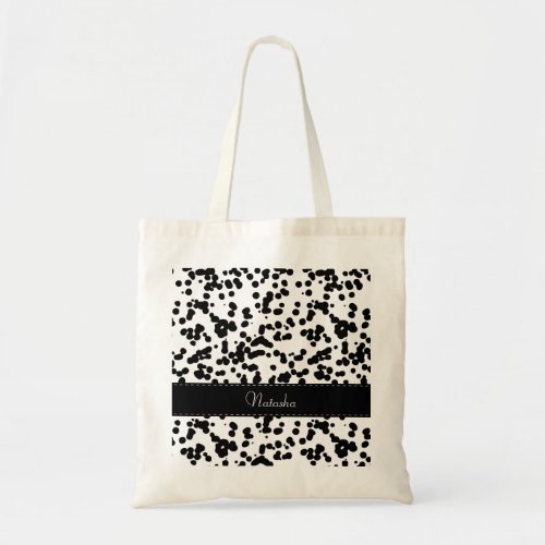 Black and White Dalmatian Spots Tote Bag