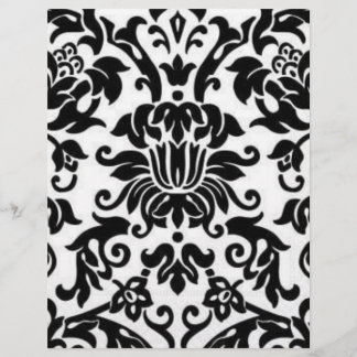 Black and White Damask