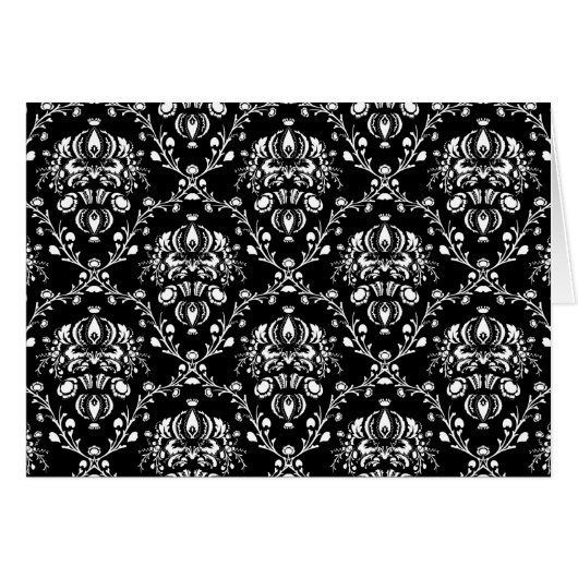 Black and White Damask (Front Horizontal)