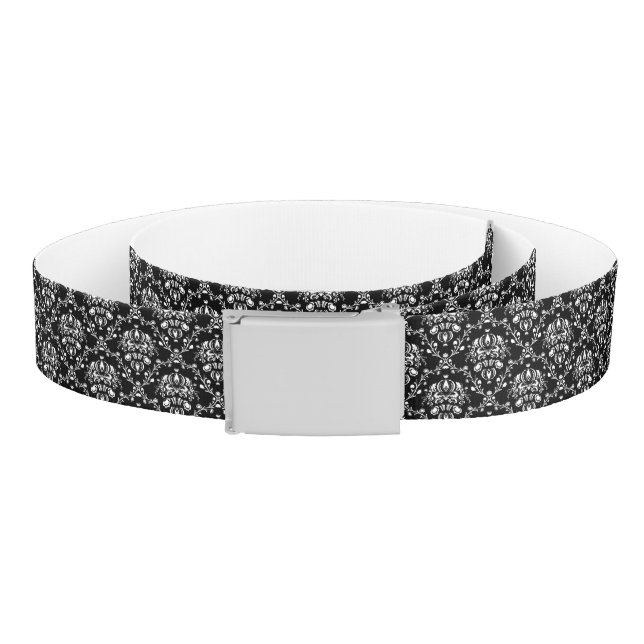 Black and White Damask Belt (Coil)