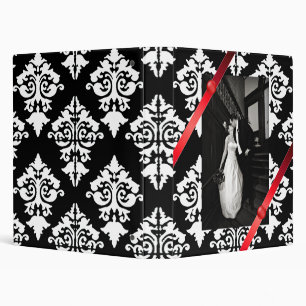 Black and white damask Binder