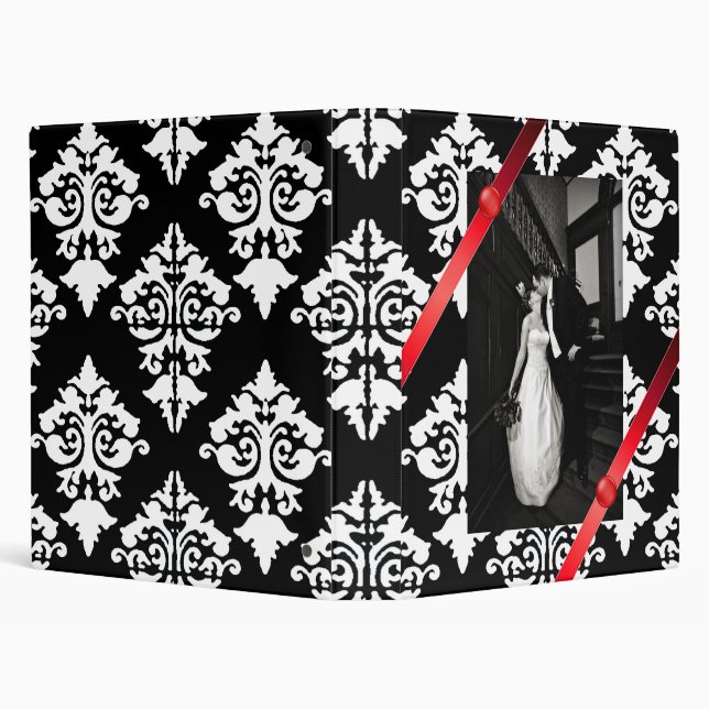 Black and white damask Binder (Background)