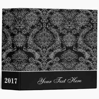 Black and White Damask Binder