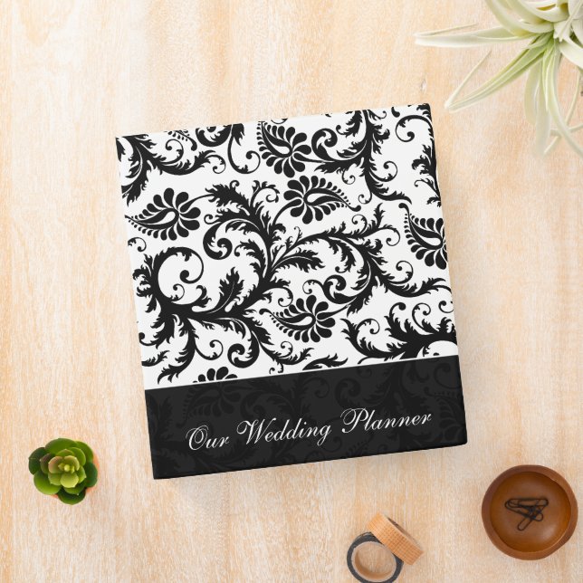 Black and White Damask Binder (In Situ)