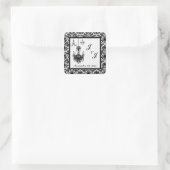 Black and White Damask Chandeliers Sticker (Bag)