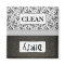 Black and White Damask Clean / Dirty Dishwasher