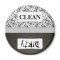 Black and White Damask Clean / Dirty Dishwasher