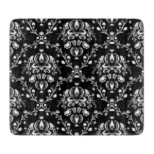 Black and White Damask Cutting Board