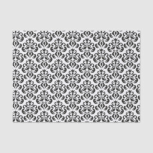 Black and White Damask Elegant Tissue Paper