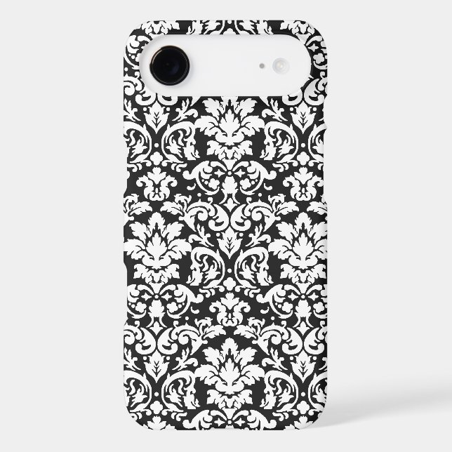 black and white damask flourish Case-Mate iPhone case (Back)