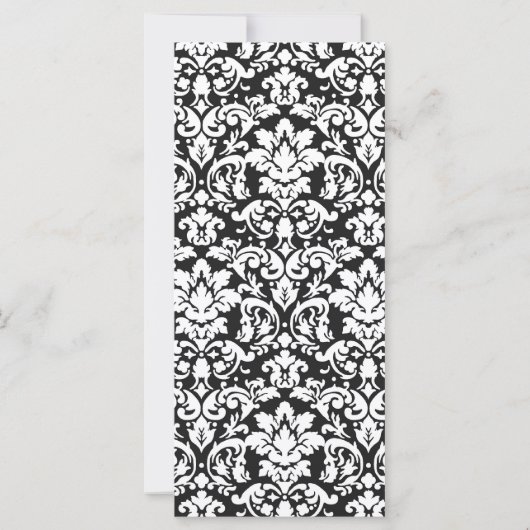 black and white damask flourish graduation (Back)