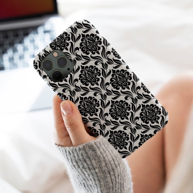 Black and White Damask Pattern Case-Mate iPhone Case (Creator Uploaded)