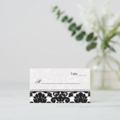 Black and White Damask Place Cards (Standing Front)