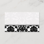 Black and White Damask Place Cards (Back)