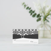 Black and White Damask Placecards (Standing Front)