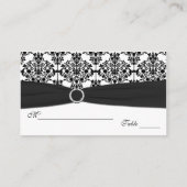 Black and White Damask Placecards (Back)