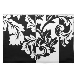 Black and White Damask Placemat