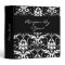 Black and White Damask Recipe Cook Book Binder