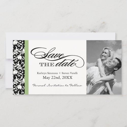 Black and White Damask  Save The Date