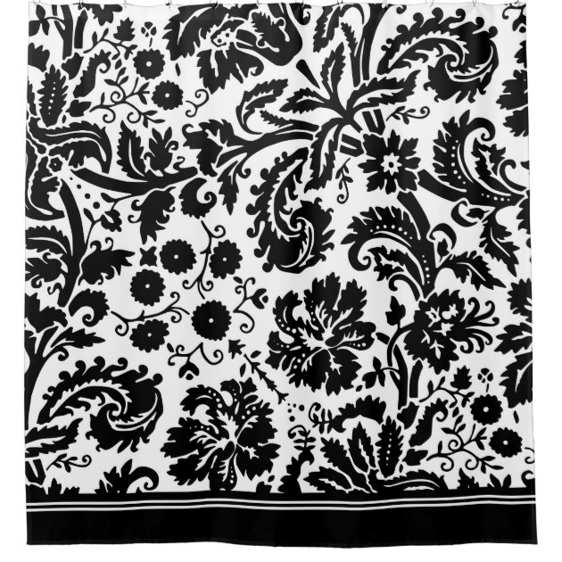 Pink & White Damask Shower Curtain – Vintage Gothic Floral Print, Waterproof Polyester (72"W X 84"L) - View #7