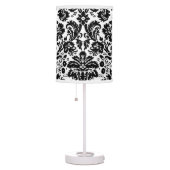 Black and White Damask Table Lamp (Right)