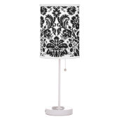 Black and White Damask Table Lamp (Left)