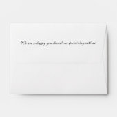 Black and White Damask Thank You Pouch Envelope (Back (Top Flap))