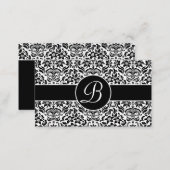 Black and White Damask Wedding Gift Registry Cards (Front/Back)