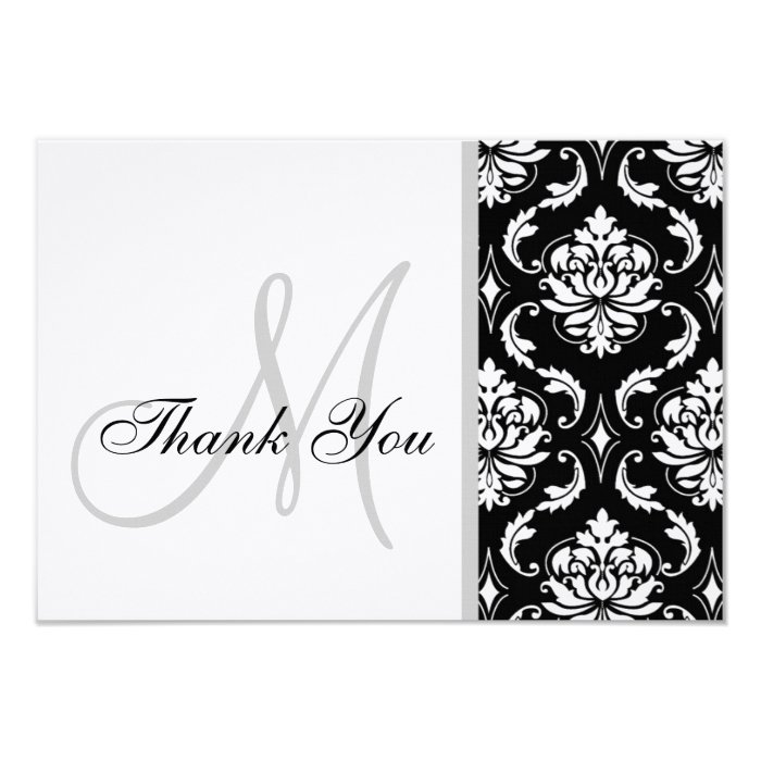 thank you card black and white