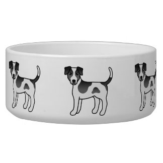 Black And White Danish-Swedish Farmdog Cute Dog Bowl