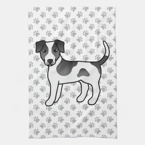 Black And White Danish_Swedish Farmdog Cute Dog Kitchen Towel