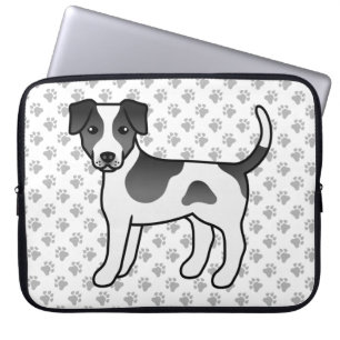 Black And White Danish-Swedish Farmdog Cute Dog Laptop Sleeve