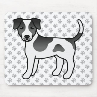 Black And White Danish-Swedish Farmdog Cute Dog Mouse Pad
