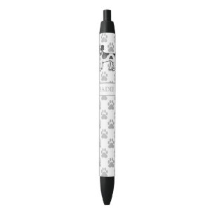 Black And White Danish-Swedish Farmdog & Name Pen