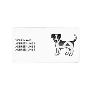 Black And White Danish-Swedish Farmdog & Text Label