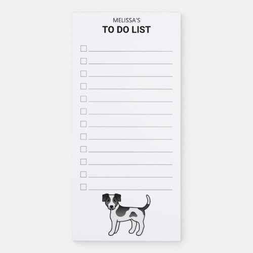 Black And White Danish_Swedish Farmdog To Do List Magnetic Notepad