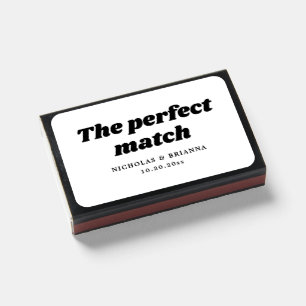 Black and White Dark and Moody Wedding Matchboxes