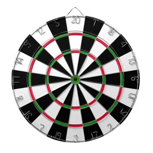 Black and White Dart Board | Zazzle