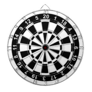 Black and white dart board