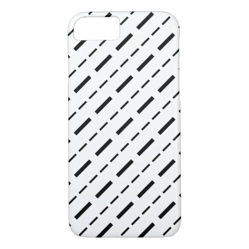 Black And White Dashes Lines iPhone 87 Case